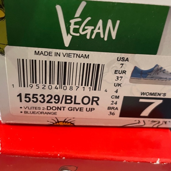 Dr. Seuss limited edition sneakers. Thing 1 & 2 size 6. Other 2 are size 7. - Picture 5 of 5